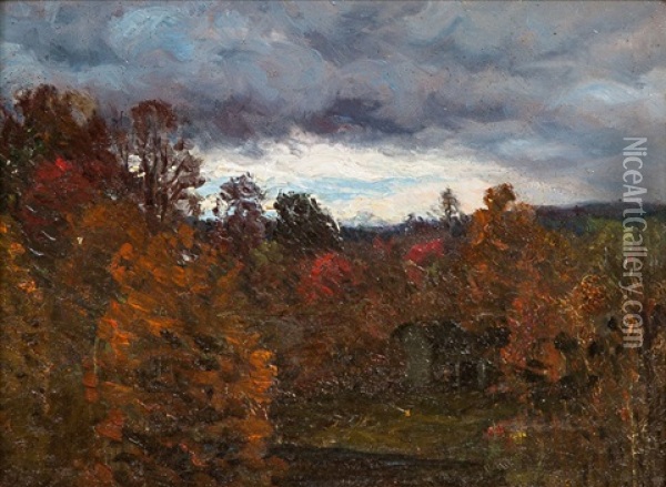 Low Rising Clouds Oil Painting - John Joseph Enneking