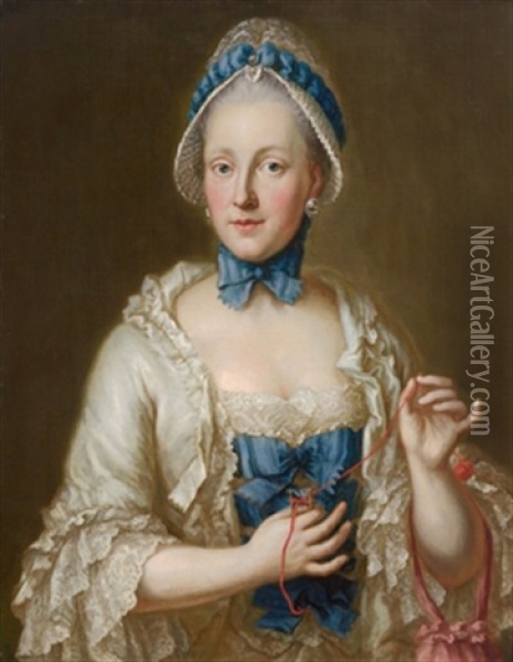 Bildnis Einer Dame Oil Painting - George de Marees