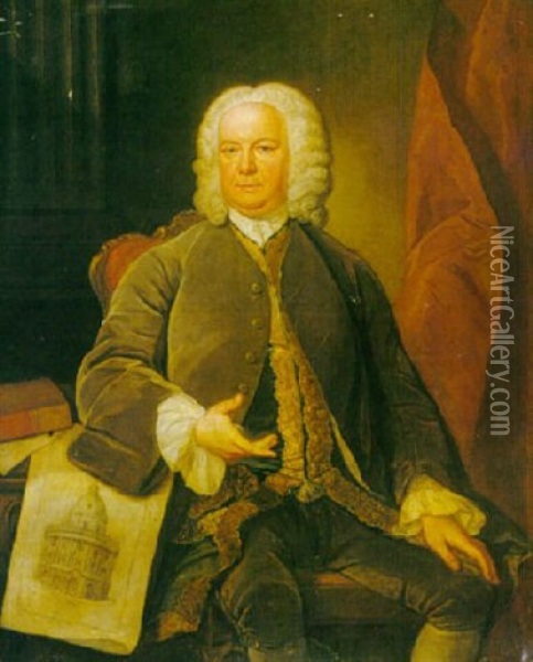 Portrait Of James Gibbs Oil Painting - John Michael Williams