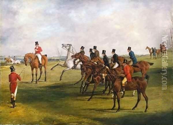 The Grand Leicestershire Steeplechase 5 Oil Painting - Henry Thomas Alken