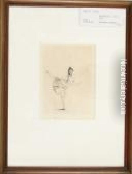 Ballerina. Oil Painting - Ernst Oppler
