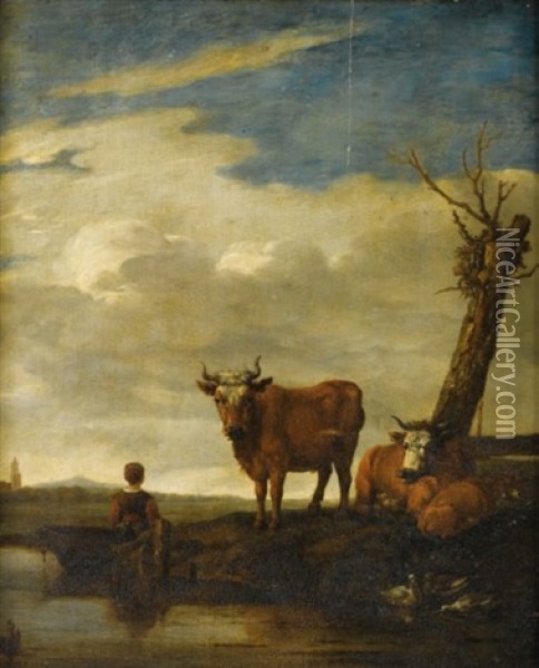Scene Pastorale Oil Painting - Paulus Potter