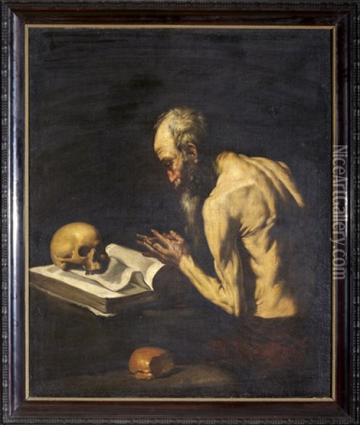 S:t Paulus Eremiten Oil Painting - Jusepe de Ribera