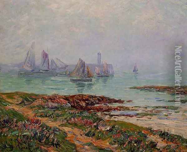 Misty Day at Dielette - the Manche Oil Painting - Henri Moret