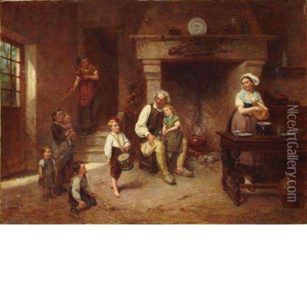The Little Drummer Oil Painting - Leon Caille