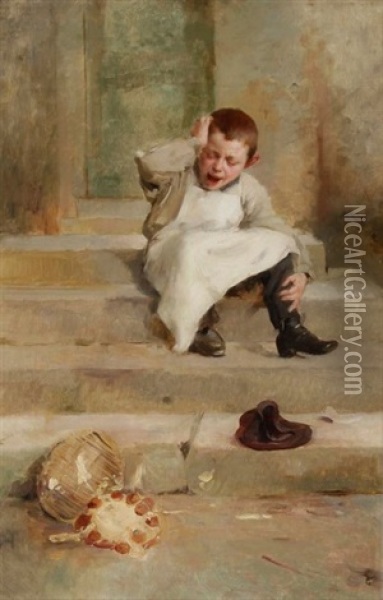 Le Petit Patissier Oil Painting - Henry Jules Jean Geoffroy