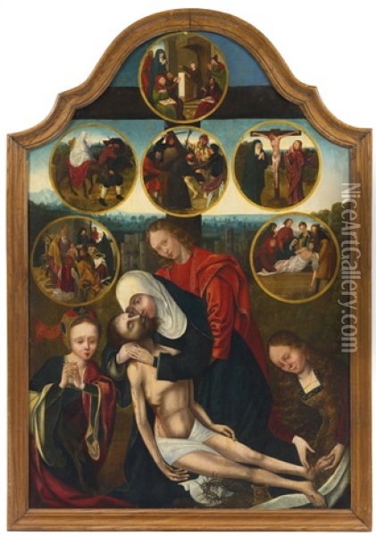 The Seven Sorrows Of The Virgin Oil Painting - Quentin Massys the Elder