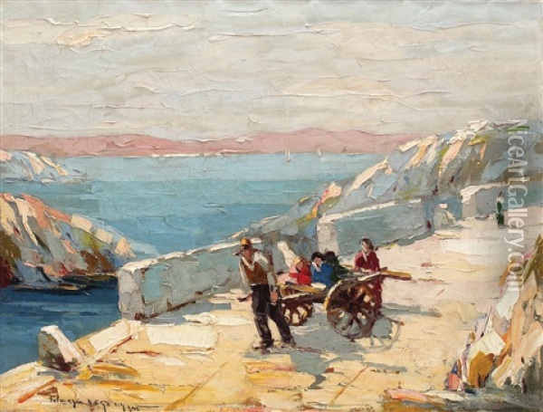 Coasta Dalmatiei Oil Painting - Rudolph Negely
