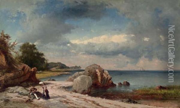 Afternoon On The Shore Oil Painting - Arthur Quartley