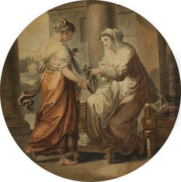 Peleus And Thetis oil painting reproduction by Angelica Kauffmann