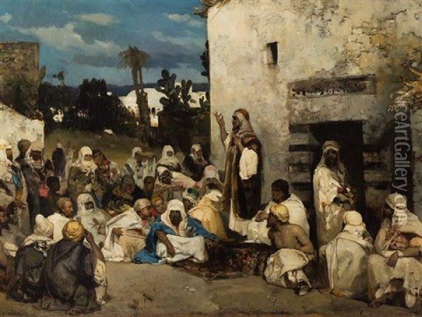 Sermon At Capernaum Oil Painting - Vasili Aleksandrovich Kotarbinsky