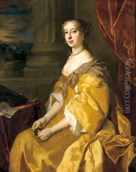Portrait Of Anne Killigrew (C.1660-1685) Oil Painting - Sir Peter Lely