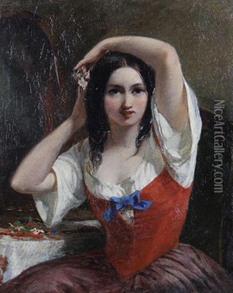 A Young Beauty Oil Painting - Haynes King