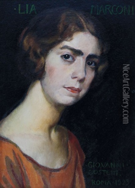 Ritratto Di Lia Marconi Oil Painting - Giovanni Costetti