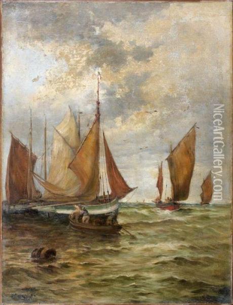 Barques De Peche Oil Painting - Paul Camus