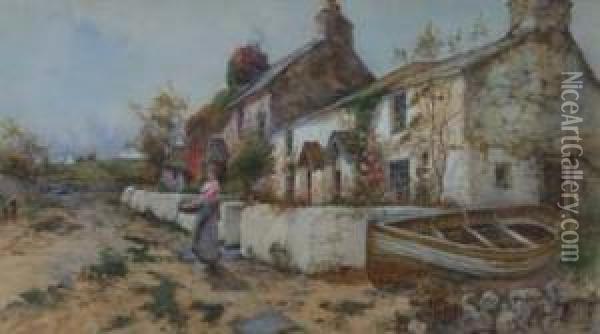 The Picture Cottages Oil Painting - Joseph Hughes Clayton