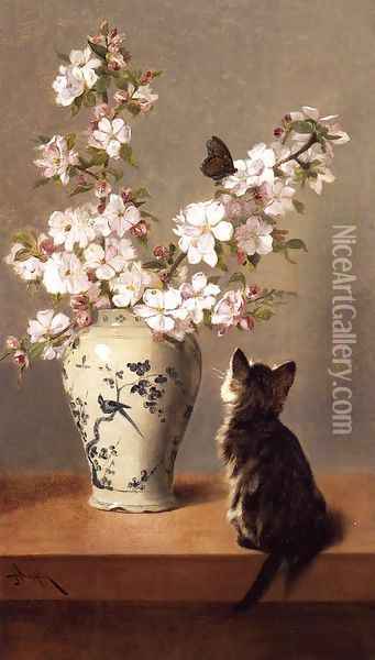The Butterfly Oil Painting - John Henry Dolph