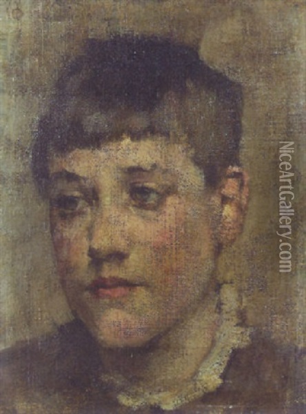 Head Of A Boy Oil Painting - Walter Frederick Osborne