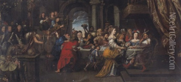 Das Gastmahl Des Herodes Oil Painting - Isaac Isaacsz
