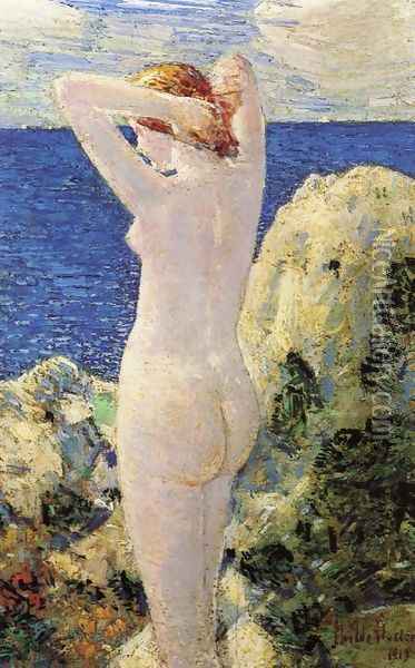 The Bather Oil Painting - Frederick Childe Hassam