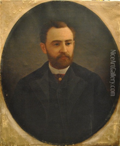 Portrait Of John Mcmahon (1820-1889) Oil Painting - William Sawyer