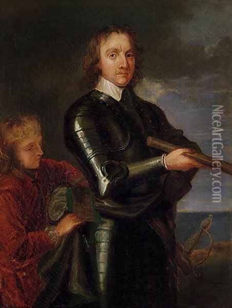 Portrait of Oliver Cromwell (1599-1658) 2 Oil Painting - Robert Walker