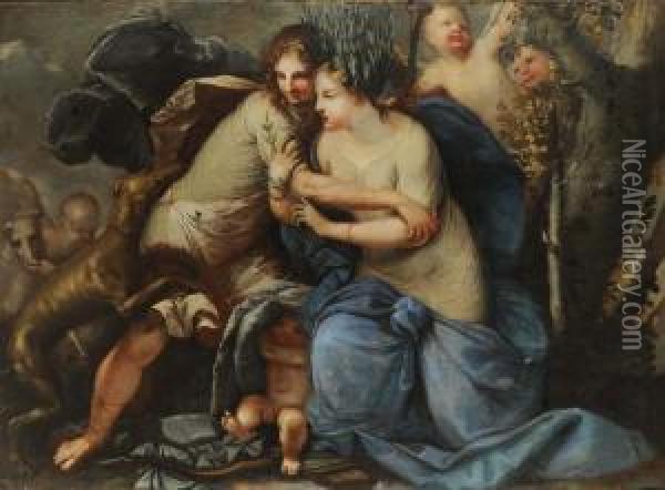 Apollo E Dafne Oil Painting - Pietro Liberi