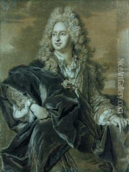 Portrait Du Marquis Neri Maria Corsini Oil Painting - Hyacinthe Rigaud