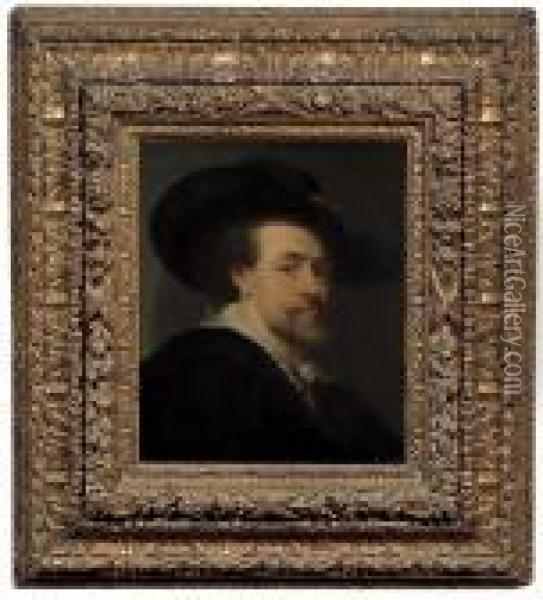 Autoritratto Con Il Grande Cappello Di Peter Paul Rubens Oil Painting - Peter Paul Rubens