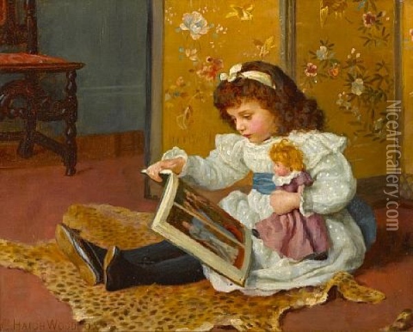 Storytime Oil Painting - Charles Haigh-Wood