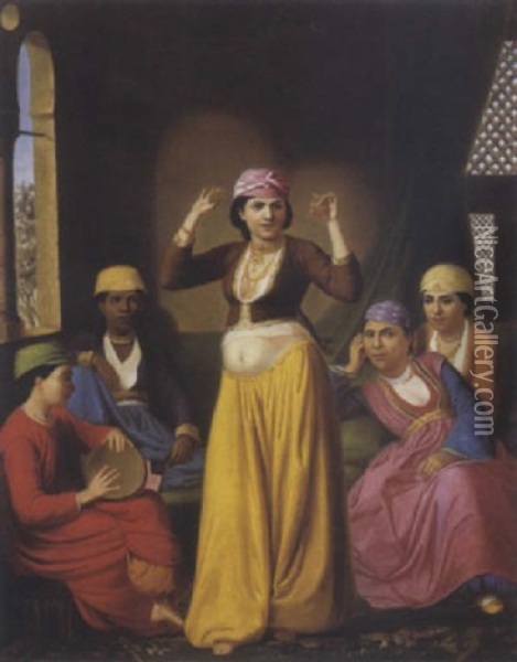 Danseuse Au Harem Oil Painting - Giuseppe Bonnici