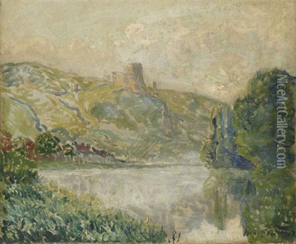 La Seine A Chateau Gaillard Oil Painting - Maxime Maufra