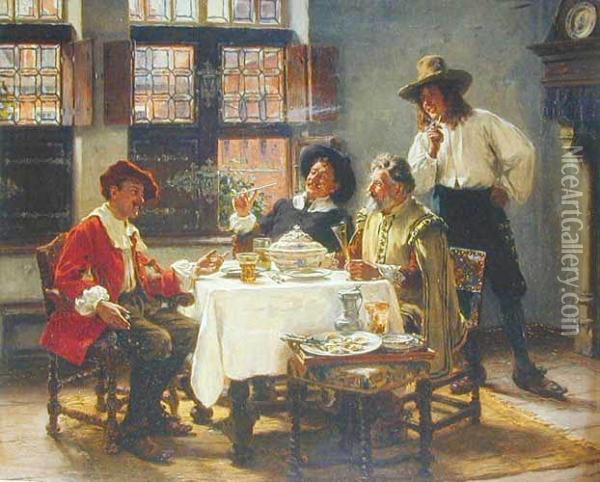 Holenderska Biesiada W Xvii Wieku Oil Painting - Albert Friedrich Schroder