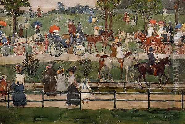 Central Park5 Oil Painting - Maurice Brazil Prendergast