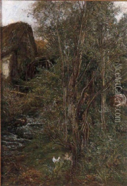 Paysage Au Moulin Oil Painting - Henri Arthur Bonnefoy