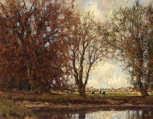 A View Of The Vordense Beek Oil Painting - Arnold Marc Gorter