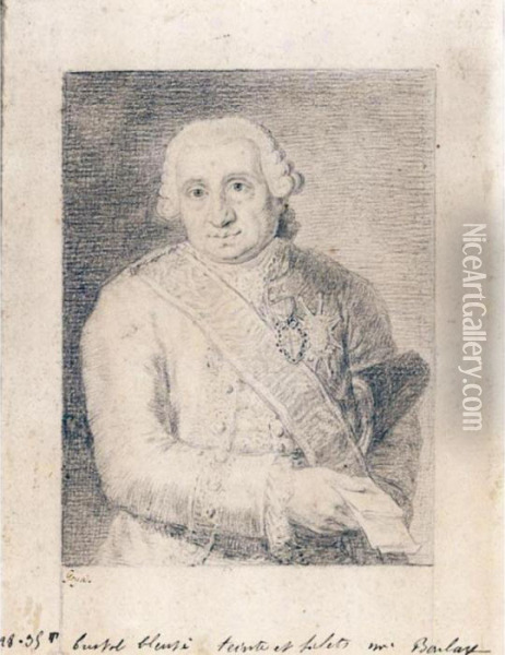 Half Length Portrait Of Miguel De Muzquiz, Conde De Gausa Oil Painting - Francisco De Goya y Lucientes
