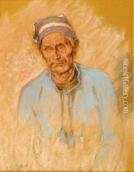 Fisherman, Half Portrait Oil Painting - William Shackleton