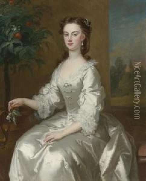 Mary, Countess Of Delorain Oil Painting - John Vanderbank