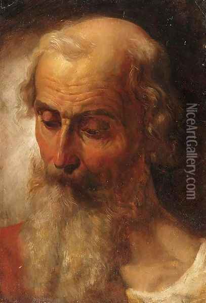 Head of a bearded old man Oil Painting - Gabriel Francois Doyen