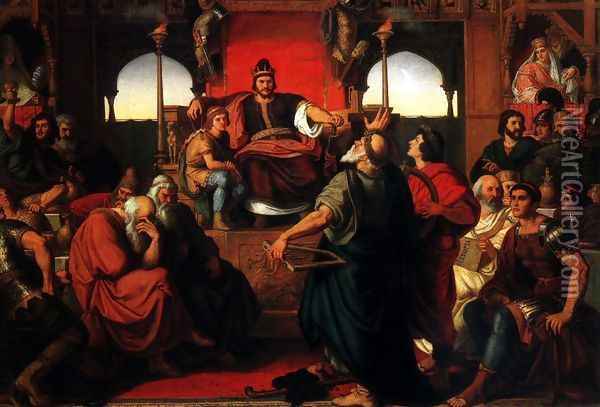 The Feast of Attila, 1870 Oil Painting - Mor Than