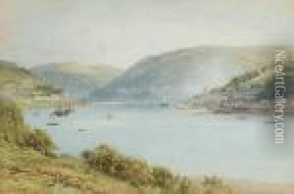 Kingswear And Dartmouth, Devon Oil Painting - Harry Sutton Palmer