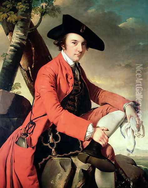 Portrait of Fleetwood Hesketh (1738-69) 1769 Oil Painting - Josepf Wright Of Derby