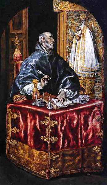 Saint Ildefonso Oil Painting - El Greco (Domenikos Theotokopoulos)