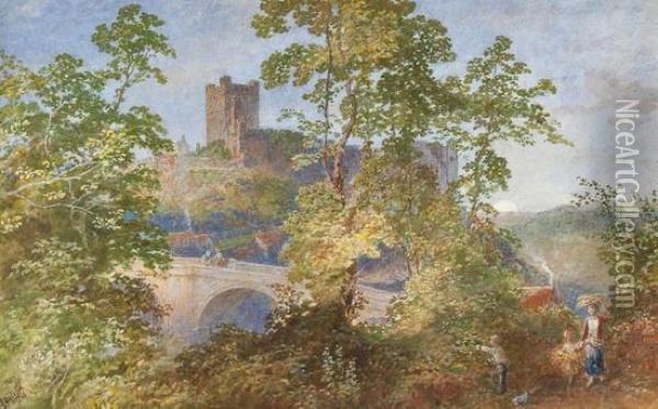 Richmond Castle Oil Painting - George Haydock Dodgson