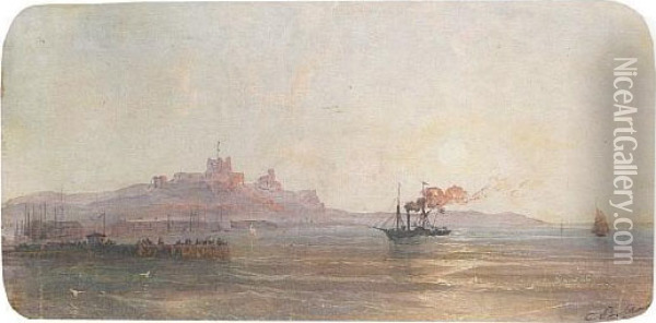 Gaeta Oil Painting - Carlo Bossoli