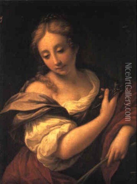 Saint Apollonia Oil Painting - Pietro Dandini