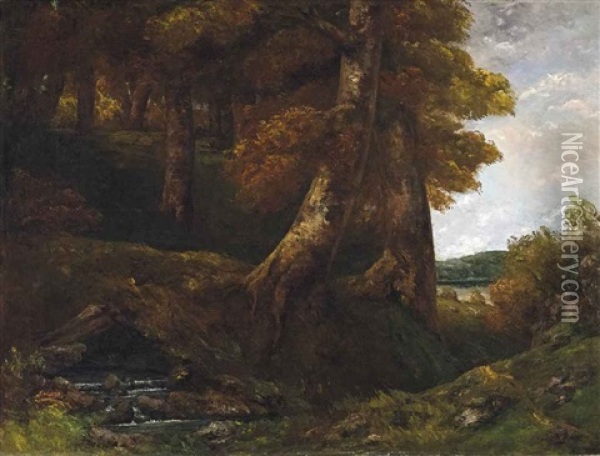 Entree De Foret Oil Painting - Gustave Courbet