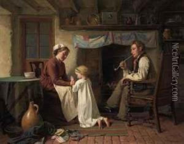 The Evening Prayer Oil Painting - William Henry Midwood