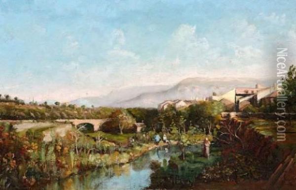 Le Pont De L'etoile Oil Painting - Justin Jules Claverie
